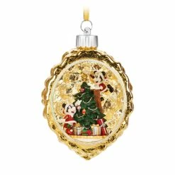 Disney Christmas Ornament - Mickey And Minnie Light Up Scene