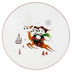 Disney Dinner Plate - Mickey And Minnie Mouse Holiday - Reindeer