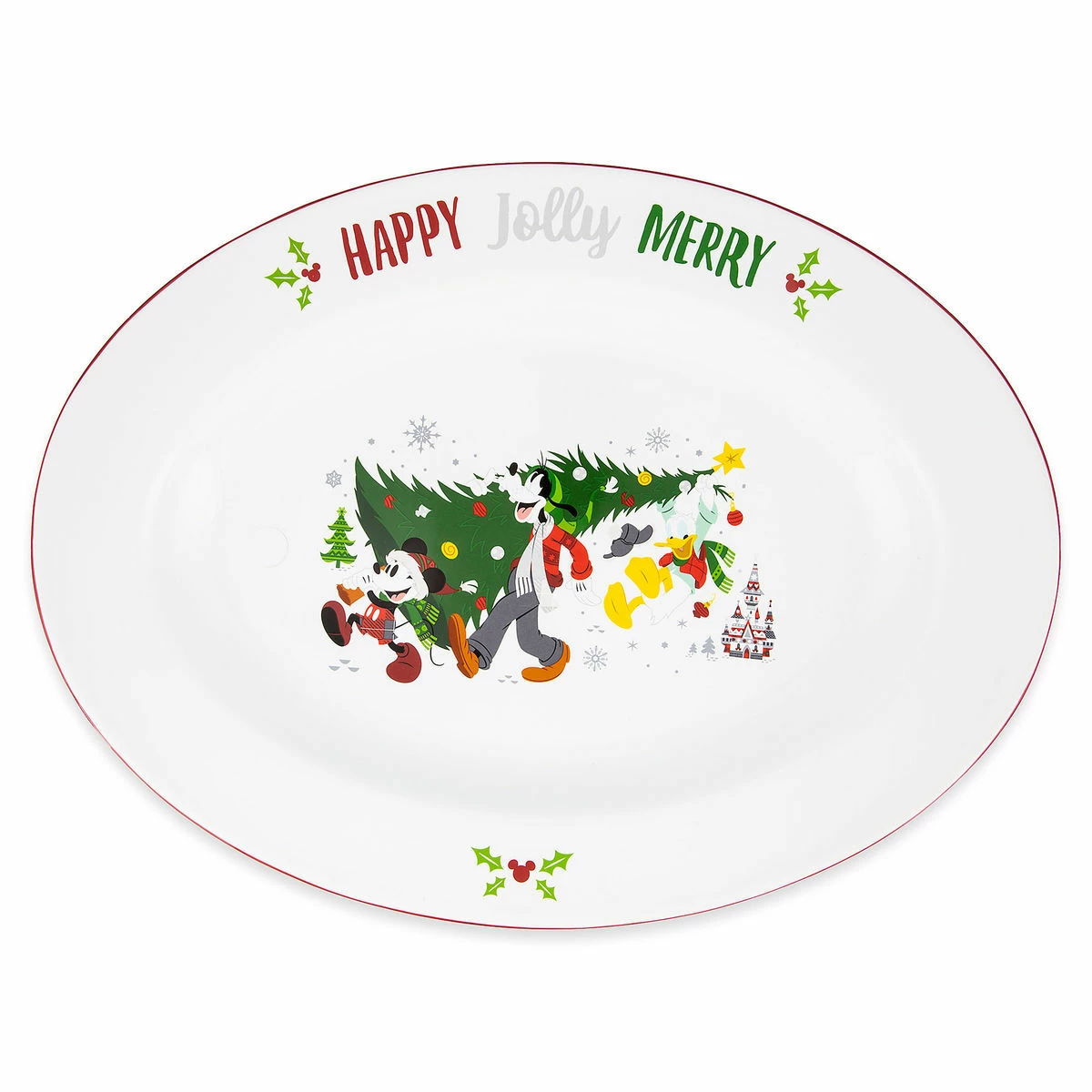 Disney Serving Platter - Santa Mickey Mouse And Friends Holiday 3 Disney Serving Platter - Santa Mickey Mouse And Friends Holiday