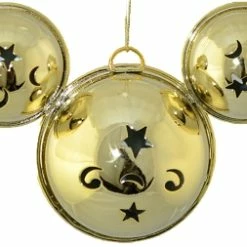 Disney Mickey Ears Icon Ornament - Mickey Mouse Metal Bell - Gold