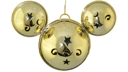 Disney Mickey Ears Icon Ornament - Mickey Mouse Metal Bell - Gold 3 Disney Mickey Ears Icon Ornament - Mickey Mouse Metal Bell - Gold
