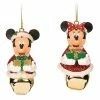Disney Christmas Ornament Set - Santa Mickey And Minnie Mouse Jingle Bell -Christmas Items shop 400153531527