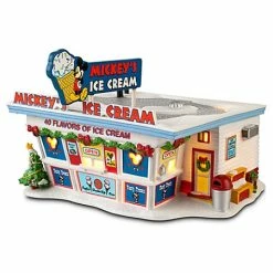 Disney Christmas Village - Mickey's Ice Cream Shop - Light Up Building