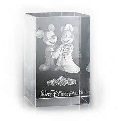 Disney Laser Cube - Mickey And Minnie Mouse Wedding - By Arribas