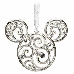 Disney Christmas Ornament - Bohemian Filigree Mickey Mouse - Silver