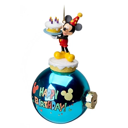 Disney Christmas Ornament - Happy Birthday - Mickey Mouse 3 Disney Christmas Ornament - Happy Birthday - Mickey Mouse