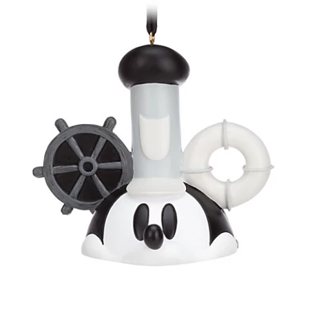 Disney Ear Hat Ornament - Mickey Mouse Steamboat Willie 3 Disney Ear Hat Ornament - Mickey Mouse Steamboat Willie