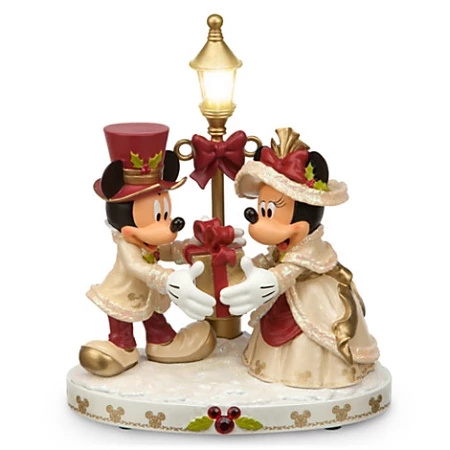 Disney Christmas Figurine - Mickey & Minnie Mouse Light-Up Victorian 3 Disney Christmas Figurine - Mickey & Minnie Mouse Light-Up Victorian