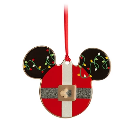 Disney Disc Ornament - Mickey Mouse Icon - Santa Mickey 3 Disney Disc Ornament - Mickey Mouse Icon - Santa Mickey