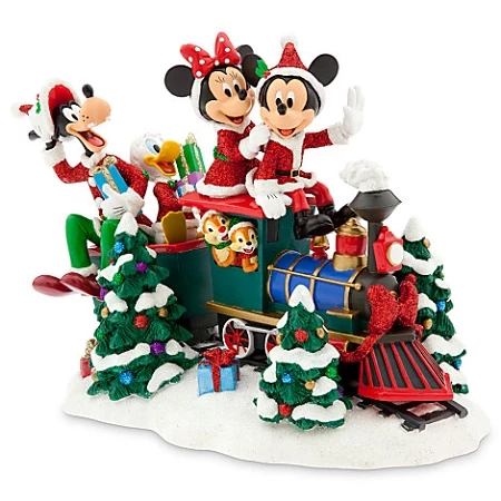 Disney Christmas Figure - Santa Mickey Mouse And Friends On Train 3 Disney Christmas Figure - Santa Mickey Mouse And Friends On Train