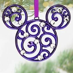 Disney Christmas Ornament - Bohemian Filigree Mickey Mouse - Purple