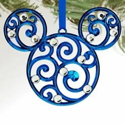 Disney Christmas Ornament - Bohemian Filigree Mickey Mouse - Blue
