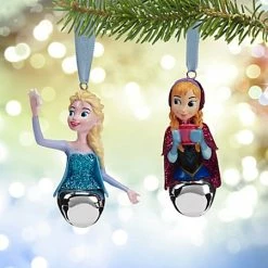 Disney Christmas Ornament Set - Anna And Elsa Bells
