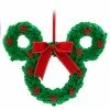 Disney Christmas Door Hanger - Mickey Mouse Wreath With Bow