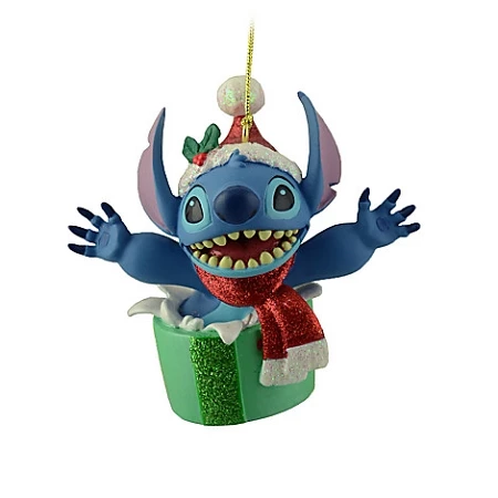 Disney Christmas Ornament - Santa Stitch Present 3 Disney Christmas Ornament - Santa Stitch Present