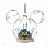 Disney Mickey Ears Ornament - Mickey Mouse Fantasyland Castle Globe -Christmas Items shop 7509055890940
