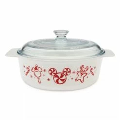 Disney Casserole Dish With Lid - Mickey Mouse Christmas