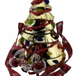 Disney Popcorn Bucket - Mickey And Minnie Christmas Tree - Gold