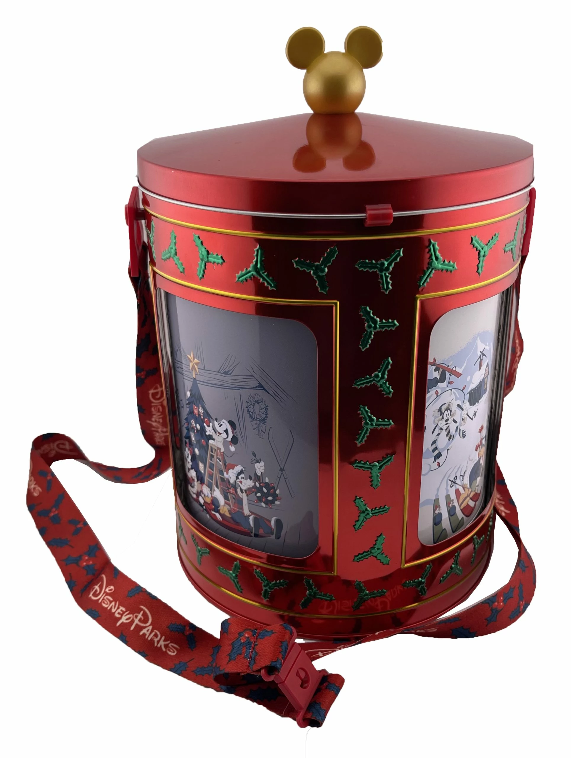 Disney Musical Popcorn Bucket - Mickey And Friends Rotating Tin 3 Disney Musical Popcorn Bucket - Mickey And Friends Rotating Tin