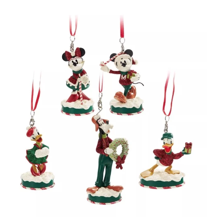 Disney Ornament Set - Mickey And Friends Fab 5 Characters 3 Disney Ornament Set - Mickey And Friends Fab 5 Characters