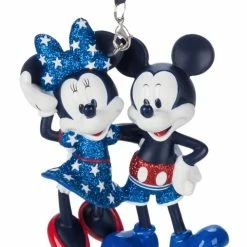 Disney Figural Ornament - Mickey And Minnie Mouse Americana