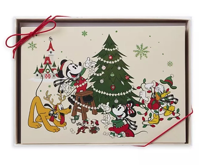 Disney Holiday Greeting Card Set - Farmhouse - Mickey Mouse & Friends 3 Disney Holiday Greeting Card Set - Farmhouse - Mickey Mouse & Friends