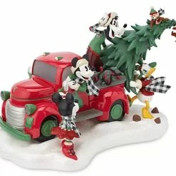 Disney Holiday Figurine - Mickey Mouse And Friends Truck - Light Up