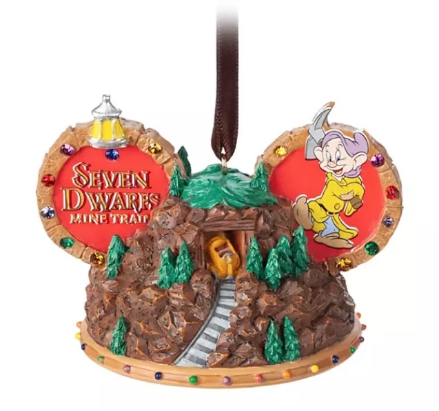 Disney Ears Hat Ornament - Seven Dwarfs Mine Train 3 Disney Ears Hat Ornament - Seven Dwarfs Mine Train