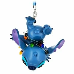Disney Figural Christmas Ornament - Stitch Wrapped In Lights