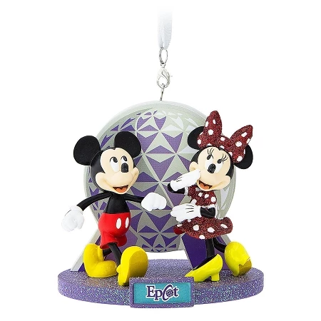 Disney Christmas Ornament - Epcot - Mickey And Minnie 3 Disney Christmas Ornament - Epcot - Mickey And Minnie
