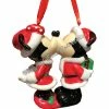 Disney Christmas Ornament - Santa Mickey And Minnie Kiss