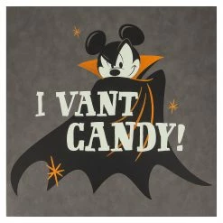 Disney Wall Sign - Mickey Mouse Halloween Vampire - I Vant Candy