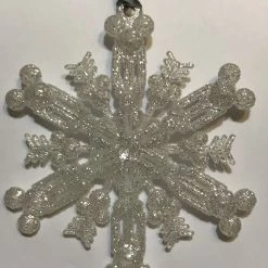 Disney Christmas Ornament - Mickey Mouse Snowflake - Frosted