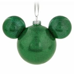 Disney Christmas Ornament - Mickey Mouse Icon - Green