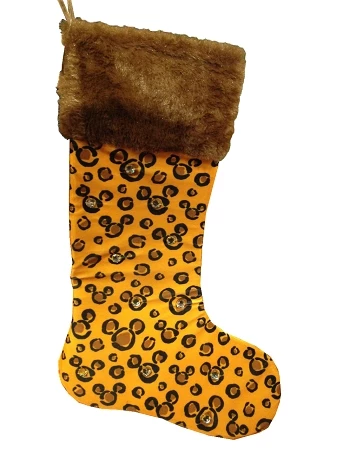Disney Christmas Stocking - Mickey Mouse Cheetah Print 3 Disney Christmas Stocking - Mickey Mouse Cheetah Print