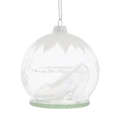 Disney Christmas Ornament - Cinderella Glass Slipper - Glass Ball 3 Disney Christmas Ornament - Cinderella Glass Slipper - Glass Ball