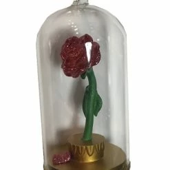 Disney Christmas Ornament - Belle's Enchanted Rose - Light Up