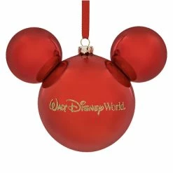 Disney Christmas Ornament - Mickey Mouse Icon - Red Walt Disney World