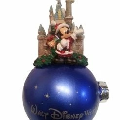 Disney Christmas Ornament - Cinderella Castle And Santa Mickey Mouse