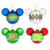 Disney Christmas Ornament Set - Mickey Icons And Snowflakes - Set Of 4 -Christmas Items shop nts8ec5d