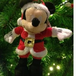 Disney Christmas Ornament - Santa Mickey Mouse Plush - 5 Inch
