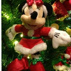 Disney Christmas Ornament - Santa Minnie Mouse Plush - 5 Inch