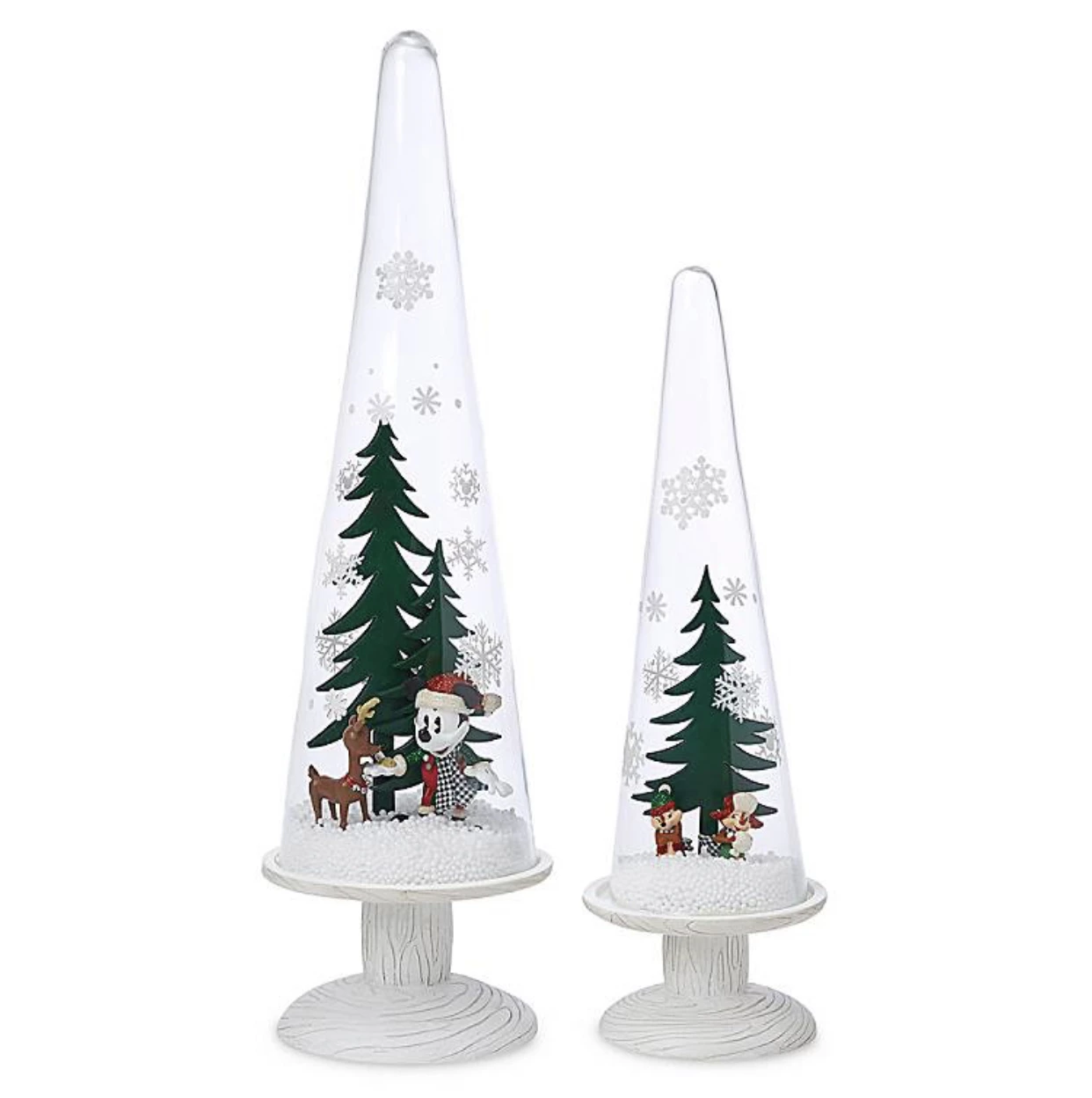 Disney Holiday Domes Set - Mickey And Minnie Pedestal 3 Disney Holiday Domes Set - Mickey And Minnie Pedestal