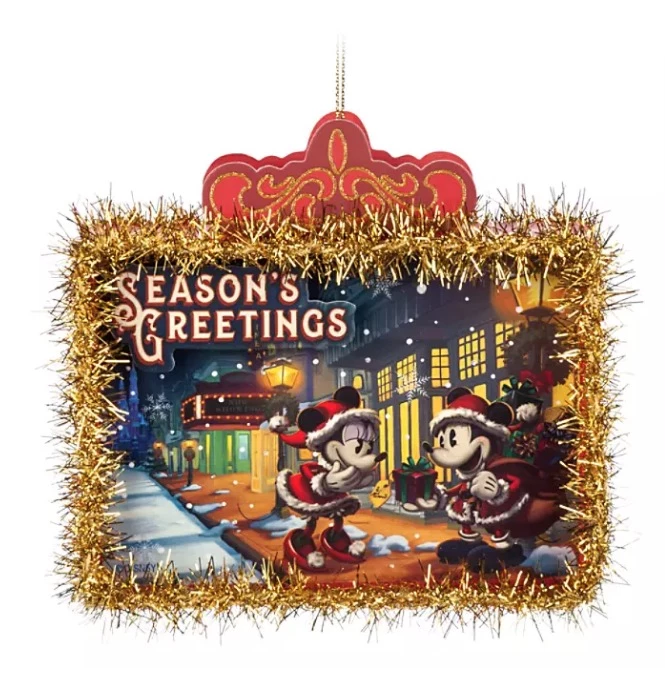 Disney Ornament - Santa Mickey And Minnie Mouse - Paper 3 Disney Ornament - Santa Mickey And Minnie Mouse - Paper