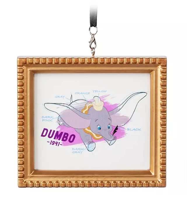 Disney Canvas Ornament - Dumbo - Framed 3 Disney Canvas Ornament - Dumbo - Framed