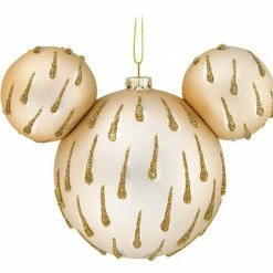 Disney Mickey Ears Icon Ornament - Mickey Mouse Icon - Gold Drops