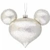 Disney Mickey Ears Icon Ornament - Mickey Mouse Icon - Silver Ice