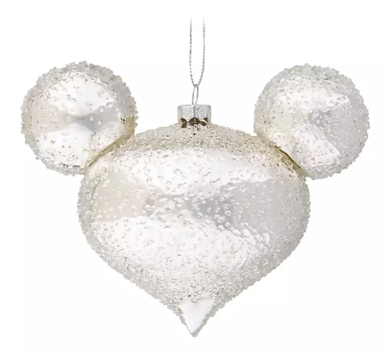 Disney Mickey Ears Icon Ornament - Mickey Mouse Icon - Silver Ice 3 Disney Mickey Ears Icon Ornament - Mickey Mouse Icon - Silver Ice