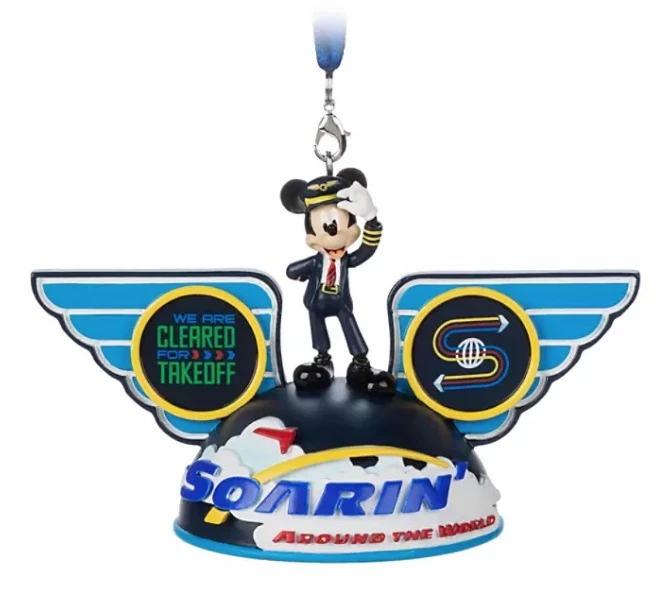 Disney Ear Hat Ornament - Mickey Mouse Soarin' - Epcot 3 Disney Ear Hat Ornament - Mickey Mouse Soarin' - Epcot