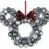 Disney Wreath - Holiday Mickey Mouse Icon - Silver 1 Disney Wreath - Holiday Mickey Mouse Icon - Silver -Christmas Items shop sc132481